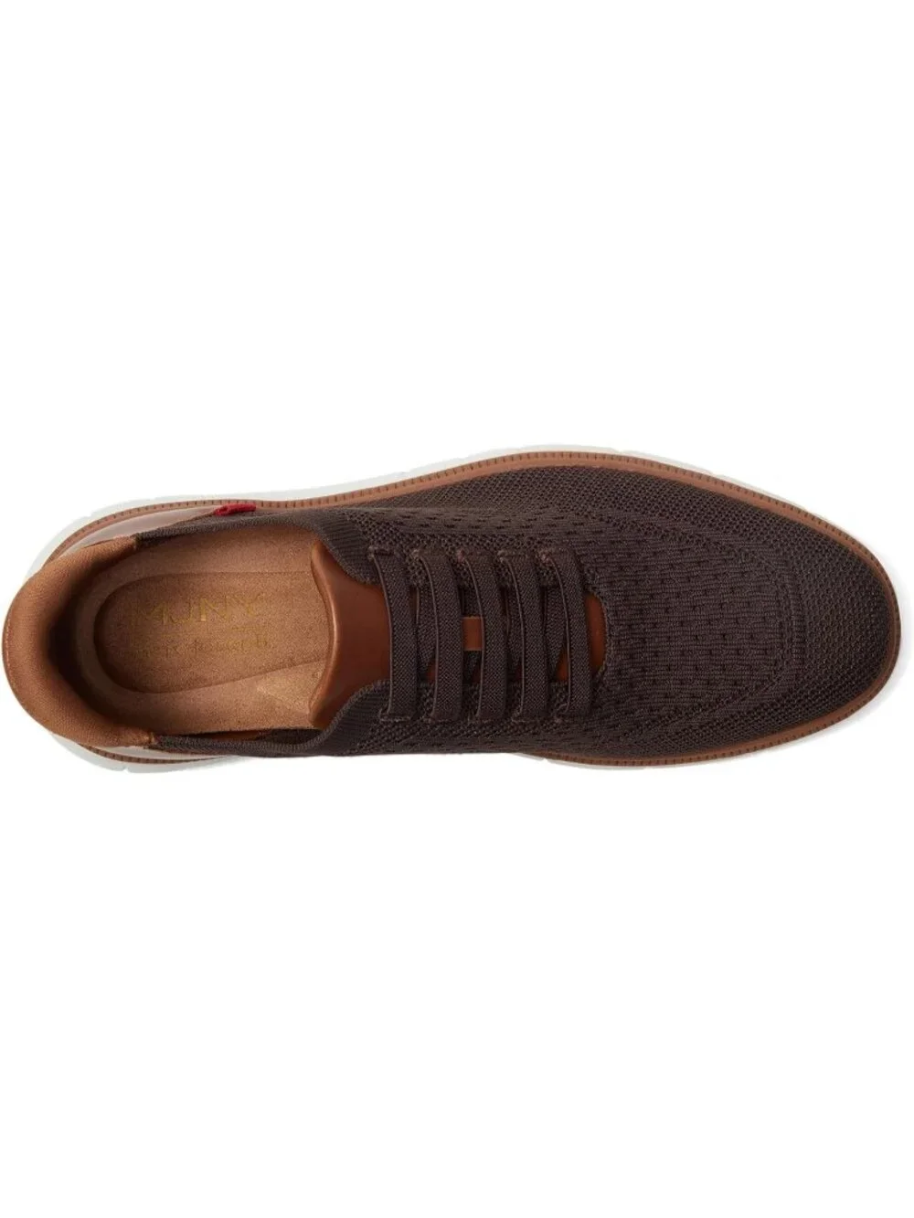 Marc Joseph Men's Brown Leather Slip On Round Toe Solid Comforts Oxfords Shoes